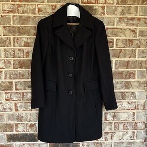 London Fog Elegant Black Pea Coat
